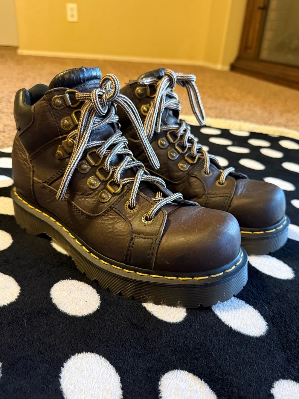 Dr. Martens Dark Brown Leather Lace-Up Boots